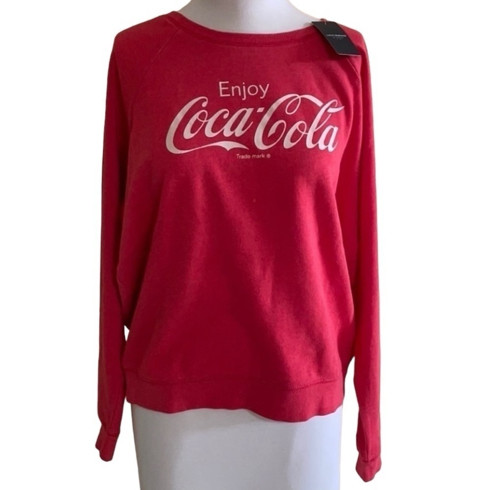 Lucky Brand Enjoy Coca Cola Sweater Red & White Size L